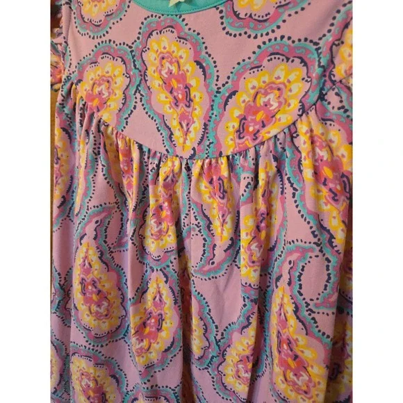 MATILDA JANE Girls Pink Paisley Flutter Sleeve Dress Size 8 Boho Cotton Blend - Picture 2 of 5